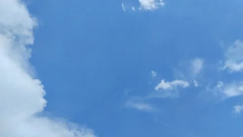 Timelapse of clouds with clear sky at noon in summer. texture effect 動画素材 293125077