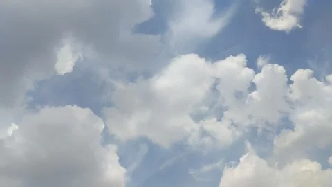 Timelapse of clouds with clear sky at noon in summer. texture effect 動画素材 293125080