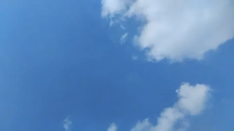 Timelapse of clouds with clear sky at noon in summer. texture effect 動画素材 293125132
