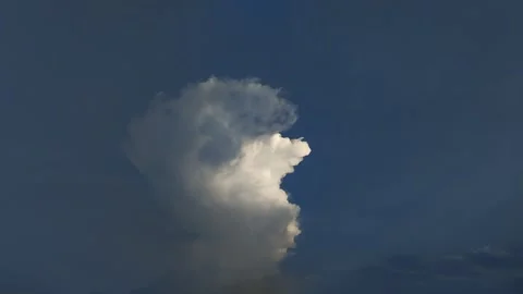 Timelapse of clouds with clear sky at noon in summer. texture effect 動画素材 297239223