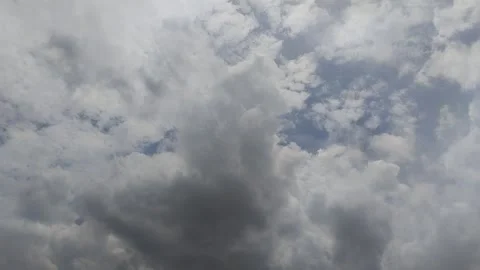 Timelapse of clouds with clear sky at noon in summer. texture effect 動画素材 297239224