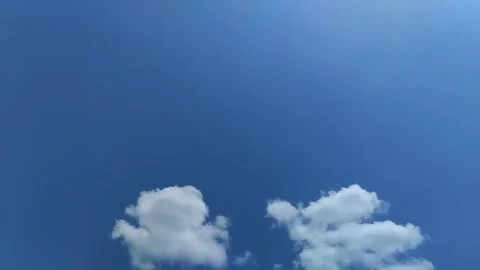Timelapse of clouds with clear sky at noon in summer. texture effect 動画素材 297239327