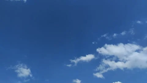 Timelapse of clouds with clear sky at noon in summer. texture effect 動画素材 297239341