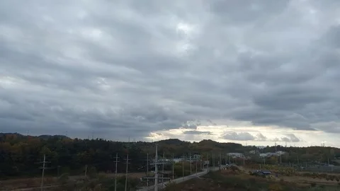 Timelapse of clouds in the countryside Stock Footage 220200614