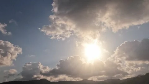 Timelapse of clouds crossing the sun in summer Stock Footage 323148934