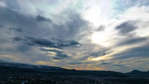 Timelapse clouds from a dark cloudy sky Stock-Footage 270153449