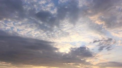 Timelapse Clouds Into the dark HD PAL Video stock 7761257