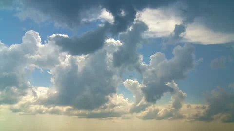 Timelapse of clouds dissolving Stock Footage 10789426