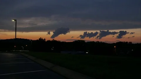 Timelapse of clouds during sunset Stock Footage 75845888
