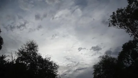 Timelapse of clouds in the evening Stock Footage 266475522