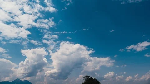 Timelapse clouds floating nice sunny day Stock Footage 84456169