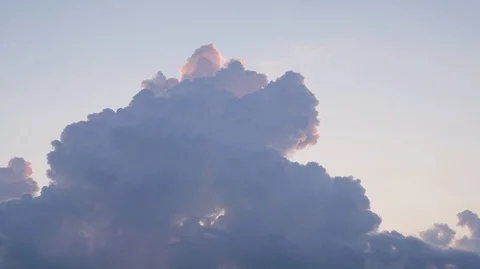 Timelapse of clouds floating in sky during sunset, Bali, Indonesia Stock Footage 140276993