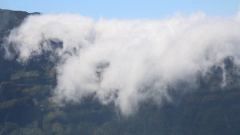 Timelapse of clouds flowing in the mountains Stock Footage 126351385