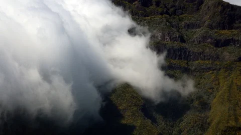 Timelapse of clouds flowing in the mountains Stock Footage 126355228