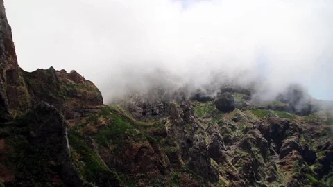 Timelapse of clouds flowing in the mountains Stock Footage 126503138