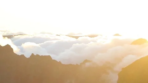 Timelapse of clouds flowing in the mountains Stock Footage 126506161