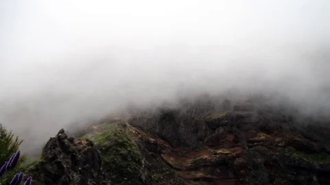 Timelapse of clouds flowing in the mountains Stock Footage 126506275