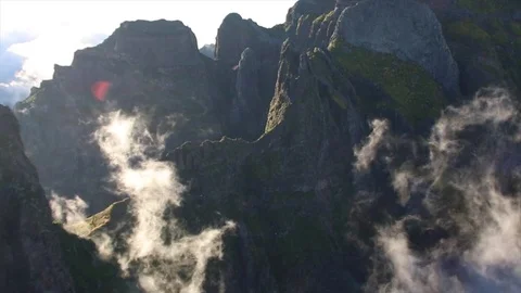 Timelapse of clouds flowing in the mountains Stock Footage 126507650