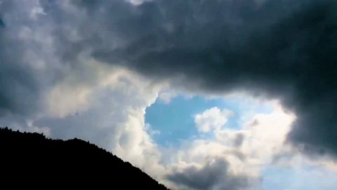 Timelapse Of Clouds Stock Footage 76020725
