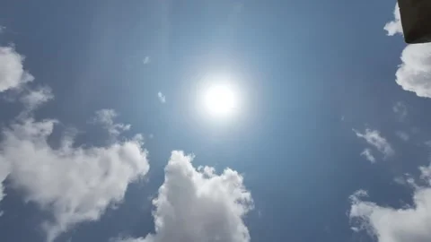 Timelapse Of Clouds in Front Of The Sun During The Day Stock Footage 281403566