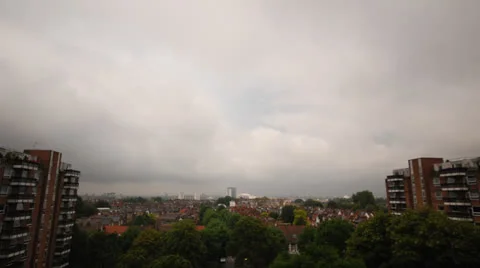 Timelapse of clouds going in two different directions Stock Footage 23912525