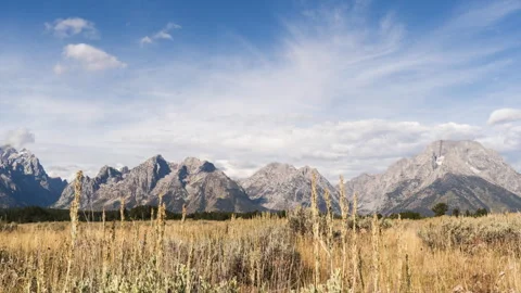 Timelapse Clouds in the Grand Tetons Stock Footage 256921680