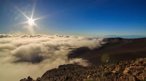 Timelapse of clouds immersing into lens Stock Footage 64985163