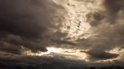 Timelapse clouds interesting clouds at sunset Stock Footage 84435757