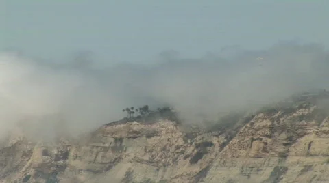 Timelapse of clouds in La Jolla Cove Stock Footage 133320
