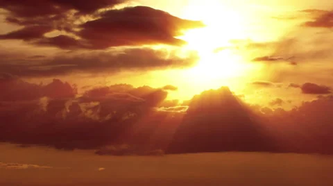 Timelapse clouds with light bursts Stock Footage 32290931