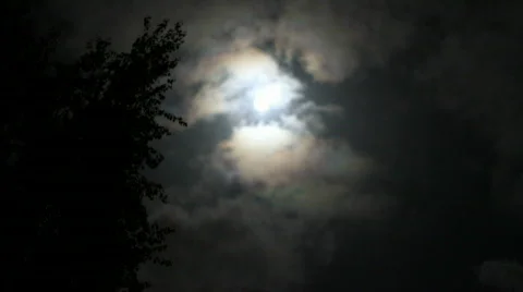 Timelapse clouds moon 01 Stock Footage 705804