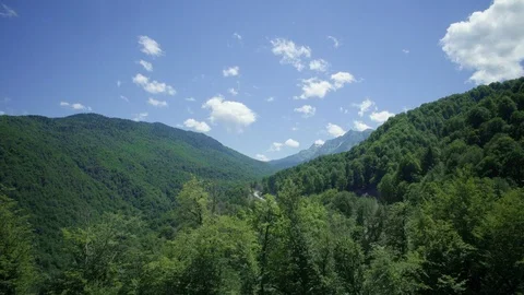 Timelapse clouds in the mountains Stock Footage 99489920