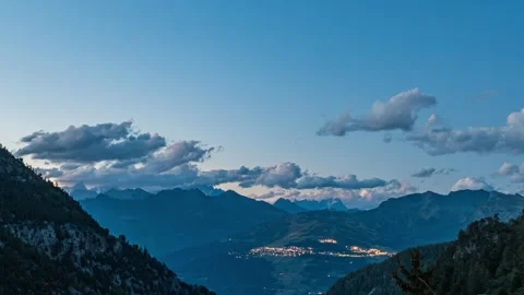 Timelapse of clouds on mountains Stock Footage 344746436