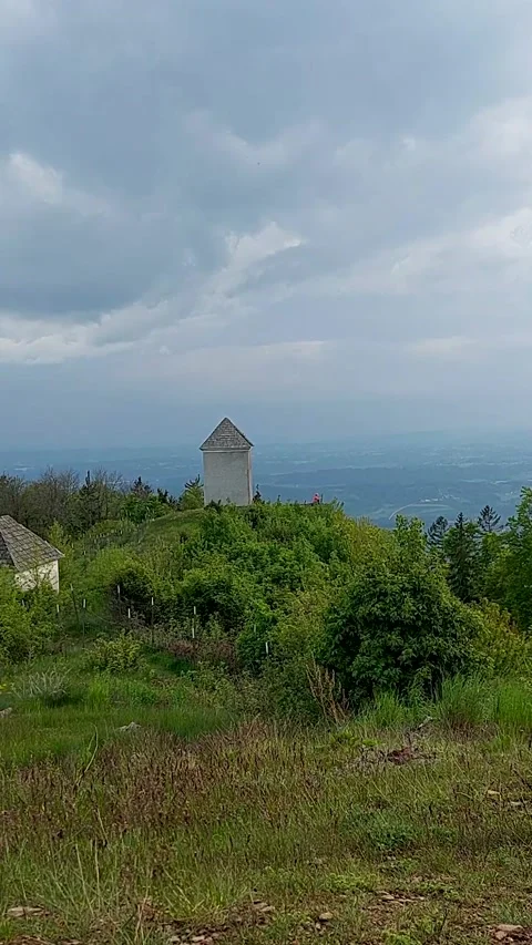 Timelapse clouds move across the sky in the mountains Stock Footage 241794392