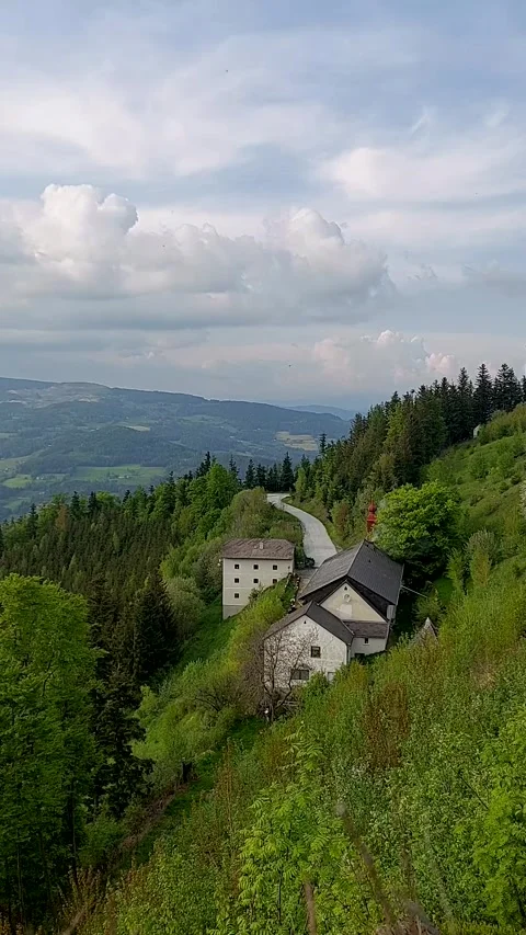 Timelapse clouds move across the sky in the mountains Stock Footage 241794408