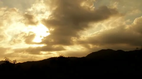 Timelapse of Clouds Moving Across Tijuca Brazil HD Video Stock Footage 22145733