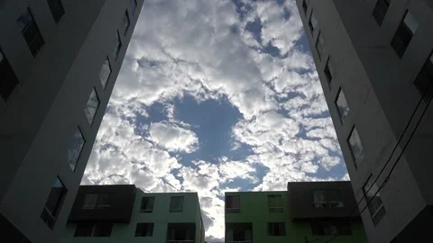 timelapse of clouds moving in the backgr... | Stock Video | Pond5