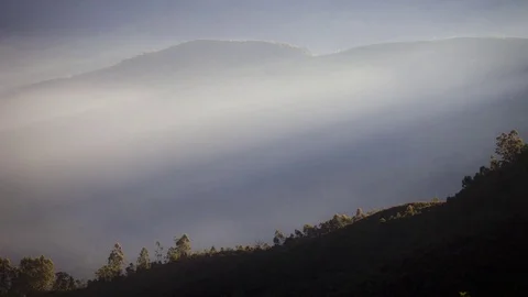 Timelapse clouds moving in the mountains. Stock Footage 77828044
