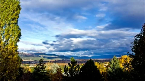 Timelapse of Clouds moving in the Mountains Stock Footage 81765040