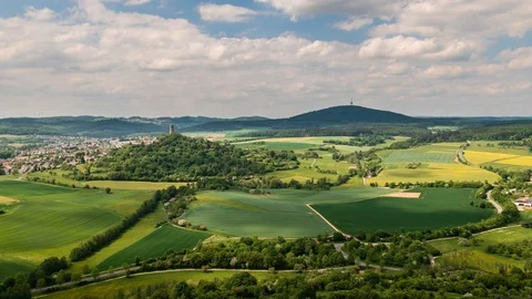 Timelapse of Clouds Moving Over Landscape [8K] Stock Footage 89712771