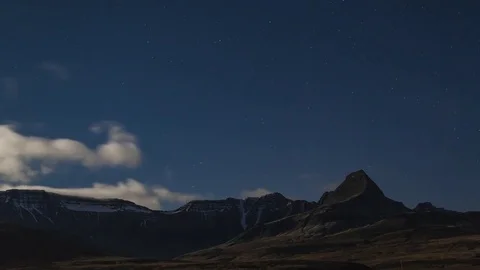 Timelapse of clouds moving over mountains Stock Footage 73011917