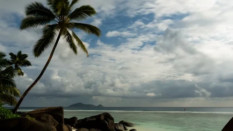 Timelapse of clouds moving over the sea Stock Footage 101650726