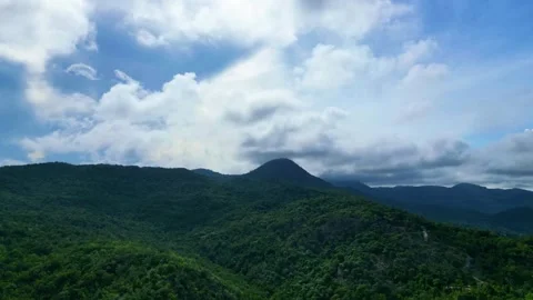 Timelapse Clouds Moving Over Tropical Mountain Landscape in Thailand Stock Footage 337362565