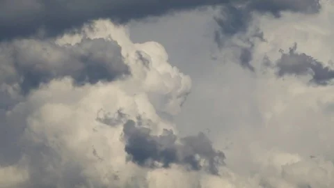 Timelapse of clouds moving in the sky. Daytime, closeup Stock Footage 82188970