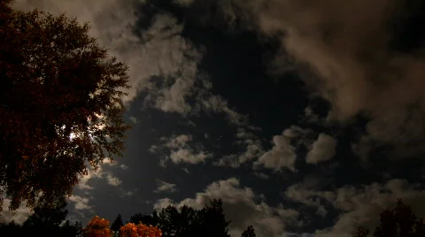 Timelapse clouds night 01 HD Stock Footage 726996