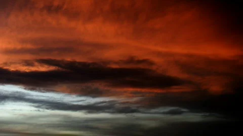 Timelapse Clouds Orange red HD Stock Footage 581351