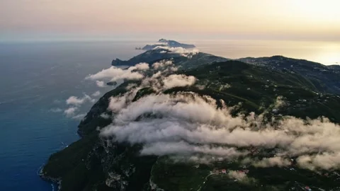 Timelapse of clouds over amalfi Stock Footage 231915949