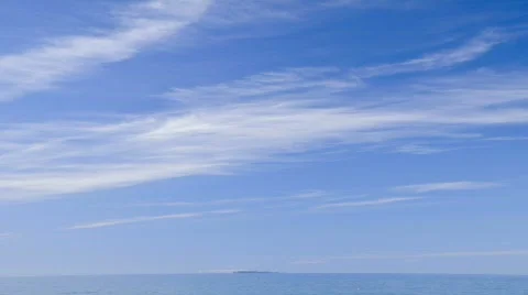 Timelapse of clouds over and a freighter on Lake Michigan Stock Footage 517718