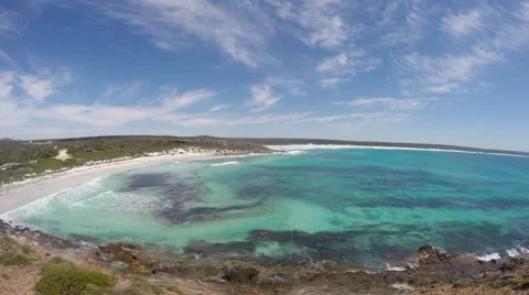 Timelapse of clouds over beautiful bay Video stock 60045714
