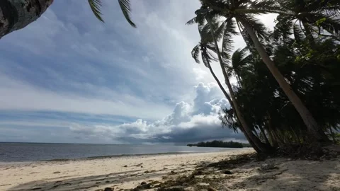Timelapse Clouds Over Boracay Beach Philippines With People Walking Along Stock Footage 333672131